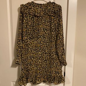 Cheetah print long sleeve dress